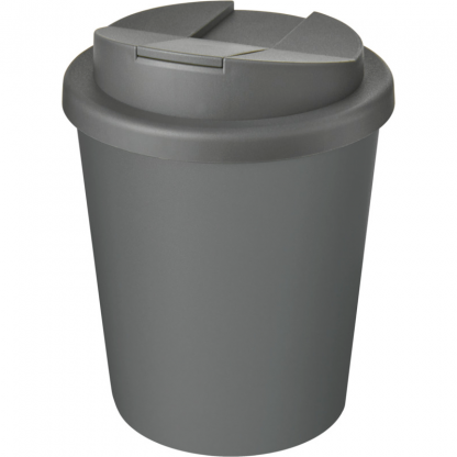 Mug Double Paroi En Plastique Recyclé Avec Couvercle Anti Déversement 250ml Gris