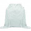 Gym Bag En Coton Et PET Recyclé 140g CABETRI Blanc De Face Gym Bag En Coton Et PET Recyclé 140g CABETRI Blanc De Face