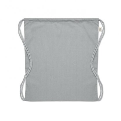 Gym Bag En Coton Et PET Recyclé 140g CABETRI Gris Chiné à Plat