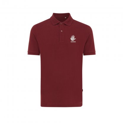 Polo Mixte En Coton Bio Et Recyclé 220g YOSEMITE Bordeaux Broderie