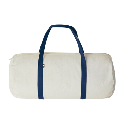 Sac Polochon En Coton Recyclé 250g 50x23cm LÉON Bleu Marine De Dos