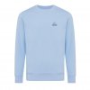 Sweat Shirt Mixte En Coton Bio Et Recyclé 280g ETOSHA Bleu Ciel Avec Marquage