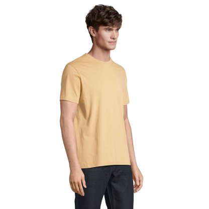 T Shirt Mixte En Coton Bio 175g LEGEND Beige Foncé De Côté