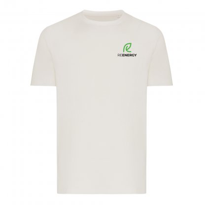 T Shirt Mixte En Coton Bio Et Recyclé 180g BRETT écru Avec Marquage