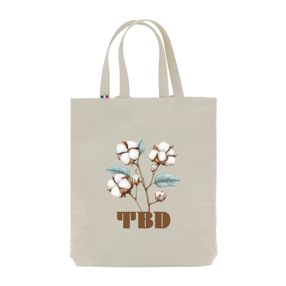 Tote Bag à Dos En Coton Recyclé 250g 36x40cm PRADO Marquage Quadri Blanc