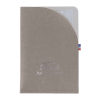 Porte Carte Grise En Cuir Végétal MILO Gris Clair Marquage à Chaud