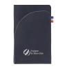 Porte Cartes En Cuir Végétal MILA Bleu Marine Tampographie