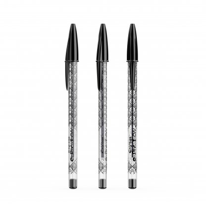 Stylo Bille CRISTAL EXPRESSION Noir Quadri