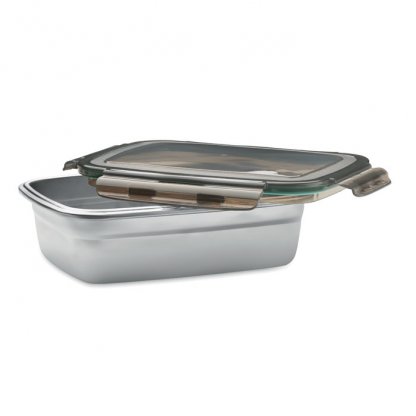 Boîte Repas En Inox Recyclé 850ml LOX Ouverte