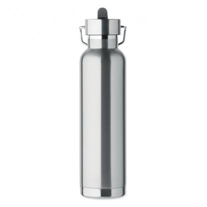 Bouteille Double Paroi En Inox Recyclé Avec Paille Intégrée 660ml RIFLOW Argent Derrière