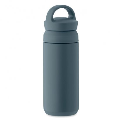 Gourde Double Paroi En Inox Recyclé 320ml ONYX Bleu Pétrole De Côté