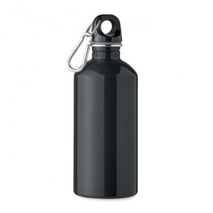 Gourde En Inox Recyclé Avec Mousqueton 500ml REMID MOSS Noir Photo Principale