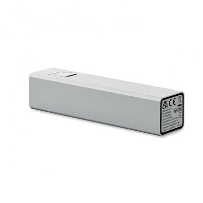 Powerbank En Aluminium Recyclé 2600mAh POWERALUC Gris Instrcutions