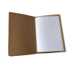 Cahier Rechargeable Ou Porte Menu En Cuir Recyclé A5 Ouvert