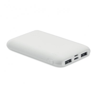 Powerbank En Plastique Recyclé 5000mAh POWER52C Blanche