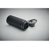 Bouteille Avec Paille Intégrée En Inox Recyclé 500ml SPOT Noir Détails à Plat Bouteille Avec Paille Intégrée En Inox Recyclé 500ml SPOT Noir Détails à Plat