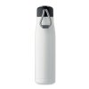 Bouteille Double Paroi En Inox Recyclé Avec Poignée Corde 500ml CORDLE Blanc De Face
