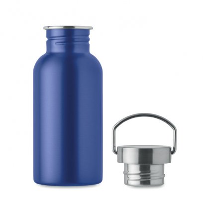 Bouteille En Inox Recyclé Avec Poignée 500ml FLORENCE SING Bleu Bouchon à Part