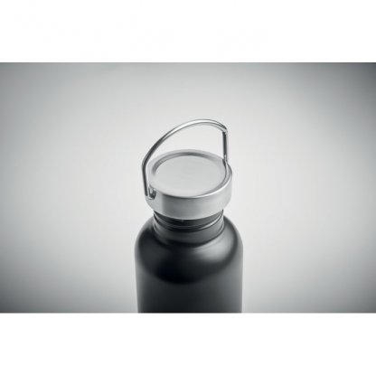 Bouteille En Inox Recyclé Avec Poignée 500ml FLORENCE SING Noir Détails Bouchon