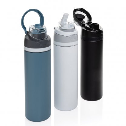 Bouteille Isotherme Avec Paille Et Goulot En Inox Recyclé 700ml OMNI SIP