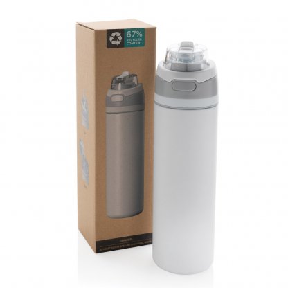 Bouteille Isotherme Avec Paille Et Goulot En Inox Recyclé 700ml OMNI SIP Avec Boite