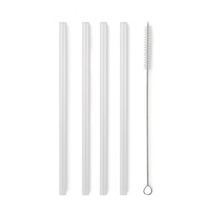 Set De 4 Pailles Réutilisables En Verre GLAW Pailles Et Brosse