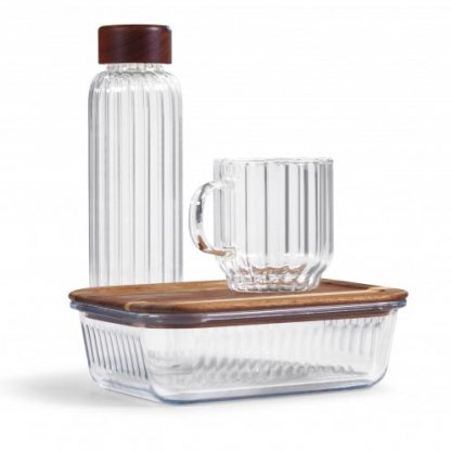 Boîte Repas En Verre Borosilicate 1000ml PURLUNCH Collection Des Trois