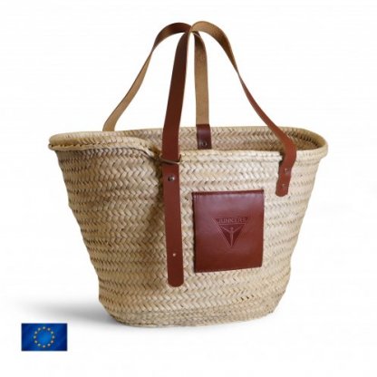 Grand Panier En Paille 46x28x32cm RIVIERA Avec Gravure