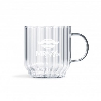 Mug En Verre Borosilicate 330ml PURDRINK AVEC MARQUAGE 1 COULEUR