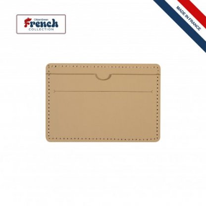 Porte Cartes En Cuir Recyclé TINTIN Beige