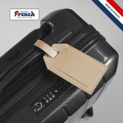 Porte étiquette Pour Bagages En Cuir Recyclé MILOU Avec Valise