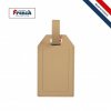 Porte étiquette Pour Bagages En Cuir Recyclé MILOU Beige