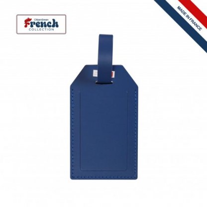 Porte étiquette Pour Bagages En Cuir Recyclé MILOU Belu Marine