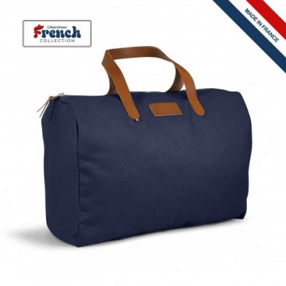 Sac De Voyage En Coton Bio 360g 49x3 X21cm RONDEAU Belu Marine