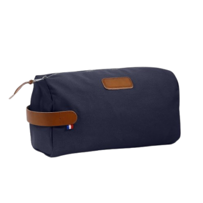 Trousse De Voyage En Coton Bio 360g 26x11x10cm FISEL Bleu Marine