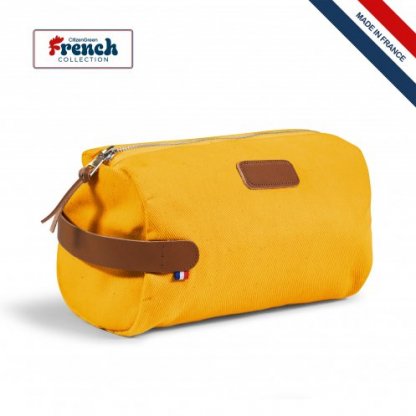 Trousse De Voyage En Coton Bio 360g 26x11x10cm FISEL Jaune