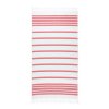 Serviette De Plage En Coton Et Polyester Recyclés 90x170cm SARDENHA Rouge Ouverte Serviette De Plage En Coton Et Polyester Recyclés 90x170cm SARDENHA Rouge Ouverte