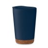 Gobelet Double Paroi Avec Base En Liège 300ml CO Bleu Marine