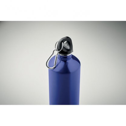 Gourde En Inox Recyclé Avec Mousqueton 750ml REBIG MOSS Bleu Détail