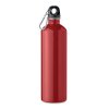 Gourde En Inox Recyclé Avec Mousqueton 750ml REBIG MOSS Rouge De Face
