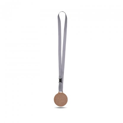 Médaille En Bois MDF Avec Cordon Satin BOLT XL Argent
