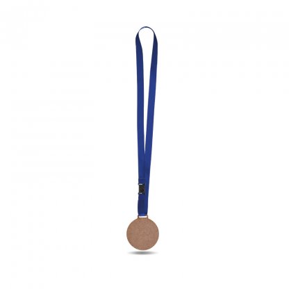 Médaille En Bois MDF Avec Cordon Satin BOLT XL Bleu Foncé