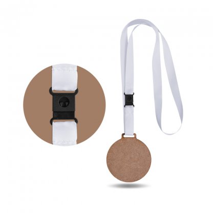 Médaille En Bois MDF Avec Cordon Satin BOLT XL Détail Fermeture