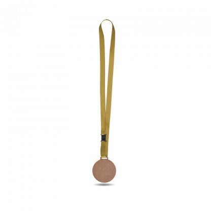 Médaille En Bois MDF Avec Cordon Satin BOLT XL Or