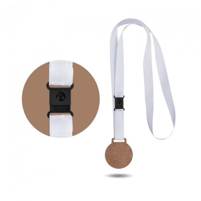 Médaille En Bois MDF Avec Cordon Satin BOLT Détail Fermeture