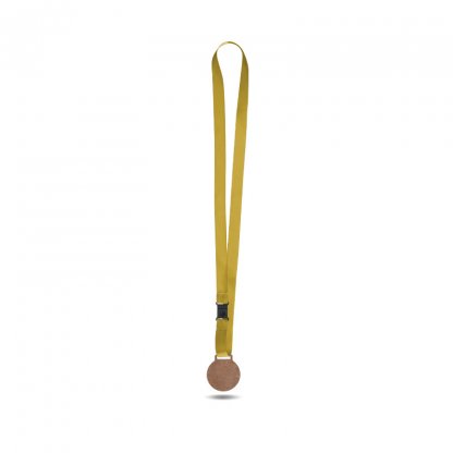 Médaille En Bois MDF Avec Cordon Satin BOLT Or