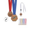 Médaille En Bois MDF Avec Cordon Satin BOLT Vue D'ensemble