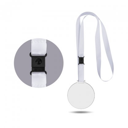 Médaille En Plastique Avec Cordon Satin PLASTA XL Détail Clip