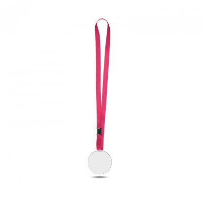 Médaille En Plastique Avec Cordon Satin PLASTA XL Rose