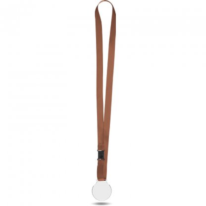 Médaille En Plastique Avec Cordon Satin PLASTA Marron